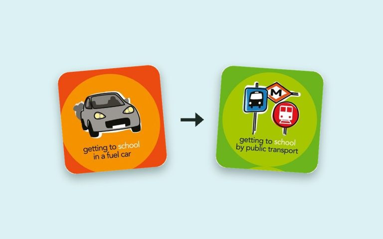 Ir al centro andando, en bici o en transporte público